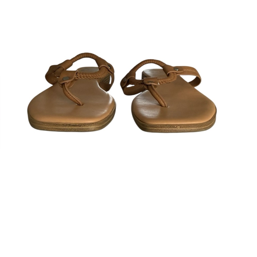 Dolce Vita Women's Size 10 Mecca Tan Neutral Square Toe Flat Thong Sandal Slide - Picture 4 of 5